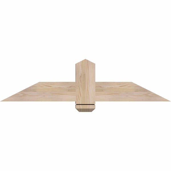 Ekena Millwork Eugene Smooth Timber Gable Bracket, Douglas Fir, 48"W x 12"H x 3 1/2"D x 5 1/2"F, 6/12 Pitch GBW048X12X0406EUG00SDF - main